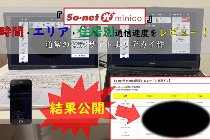 So-net光 minico通信速度レビュー