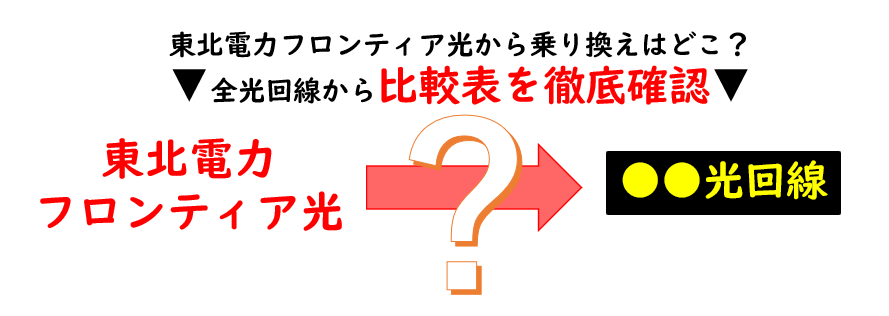 東北電力フロンティア光から乗り換え候補光回線比較表