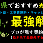 栃木県でおすすめの光回線