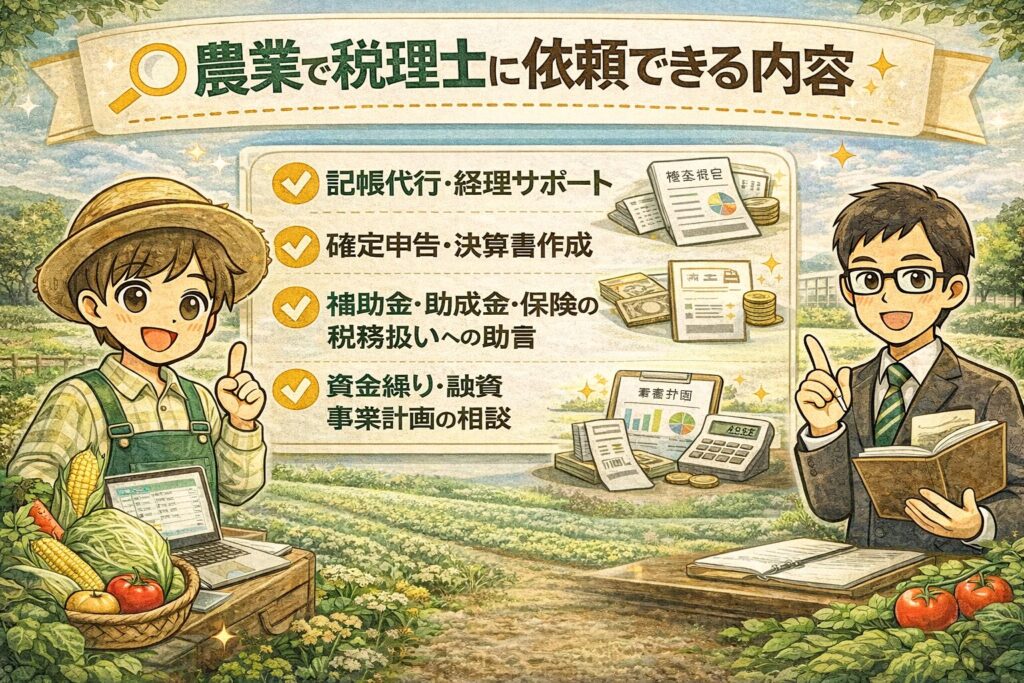 農業で税理士に依頼できる内容