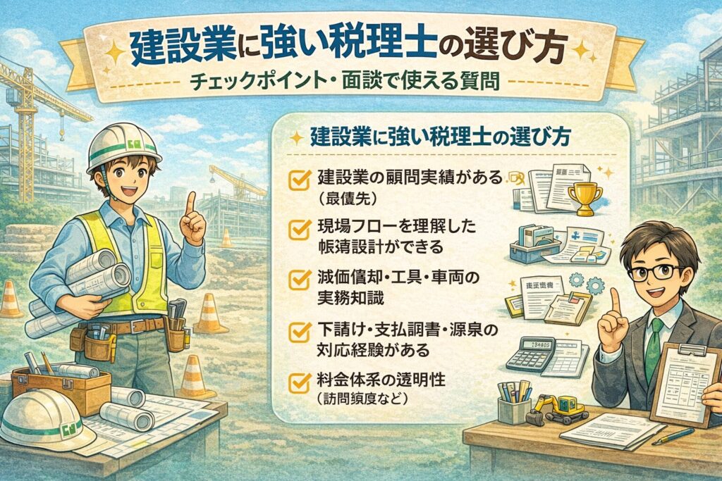 建設業に強い税理士の選び方