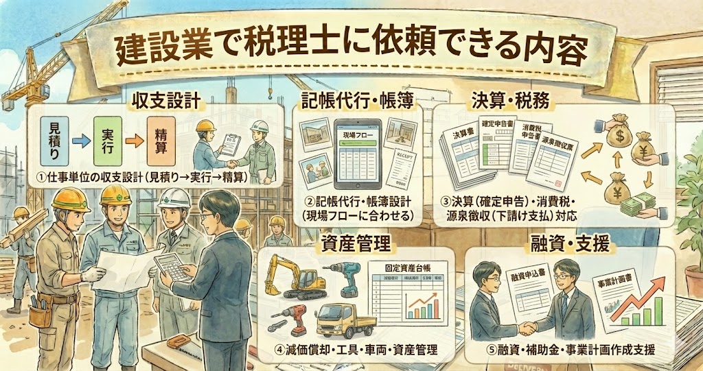 建設業が税理士に依頼できる内容