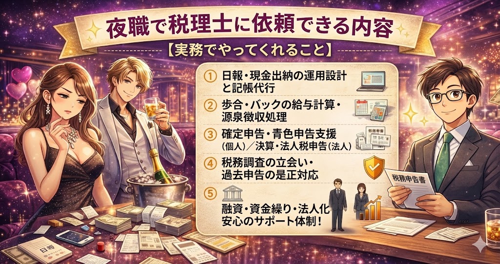 夜職で税理士に依頼できること