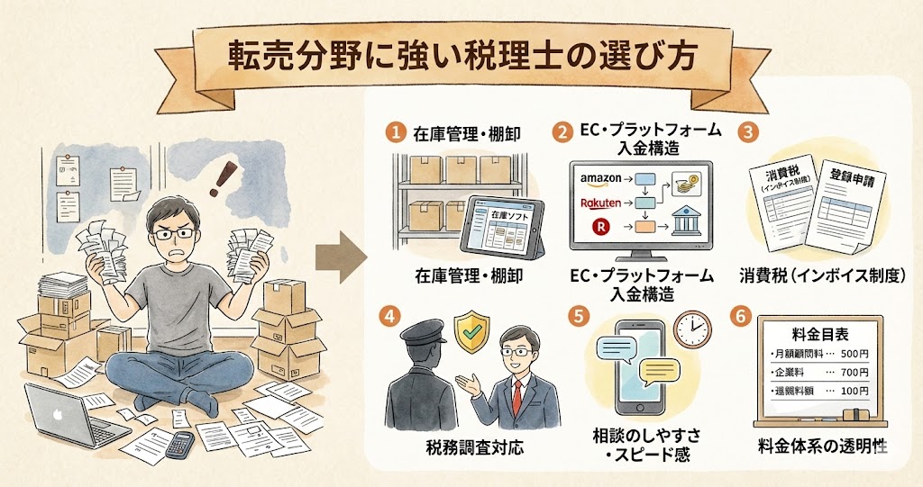 転売・せどりに強い税理士を探す方法