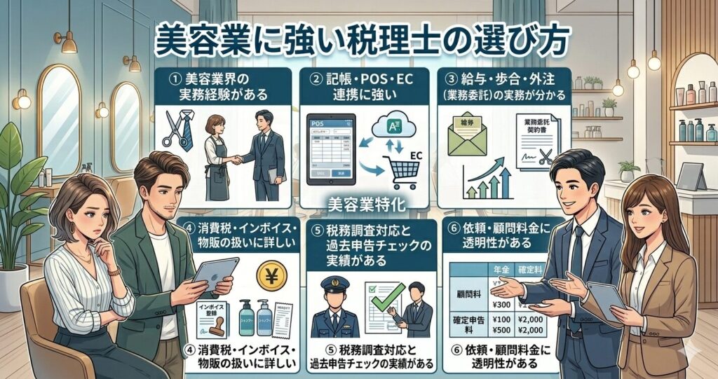 美容業に強い税理士の選び方