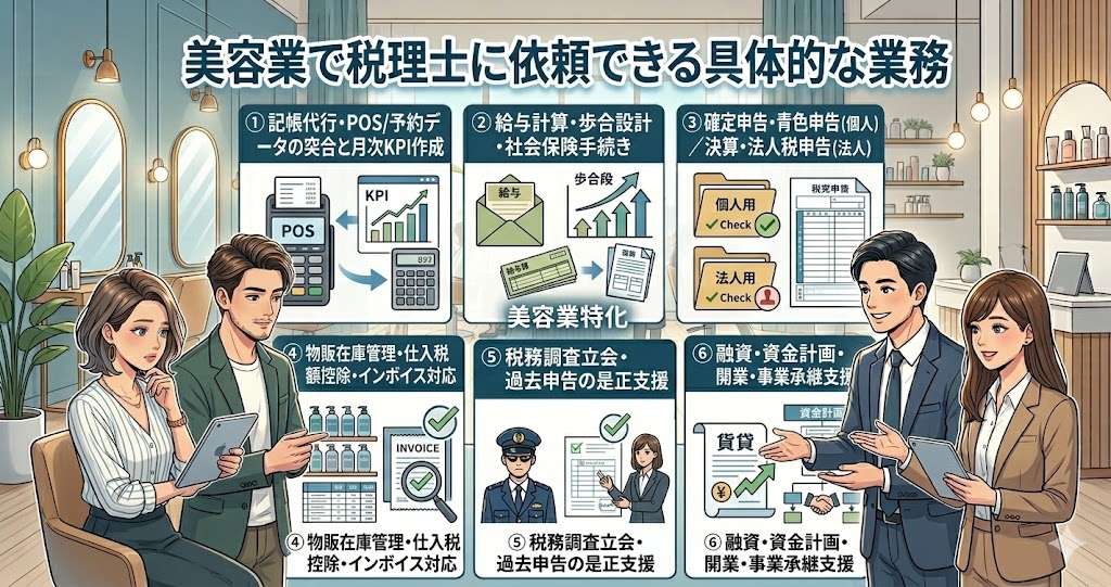 美容業で税理士に依頼できること