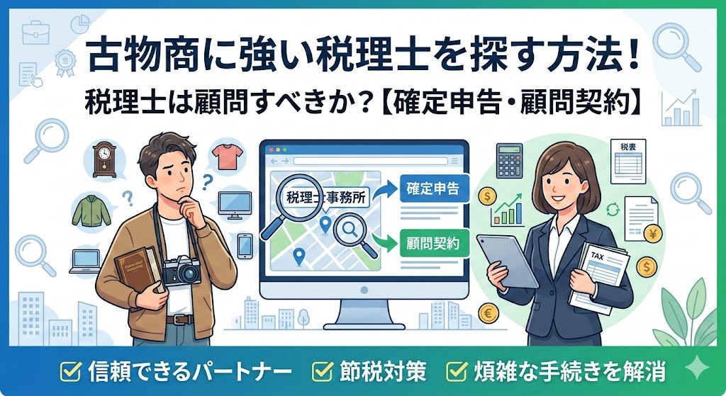 古物商に強い税理士を探す方法