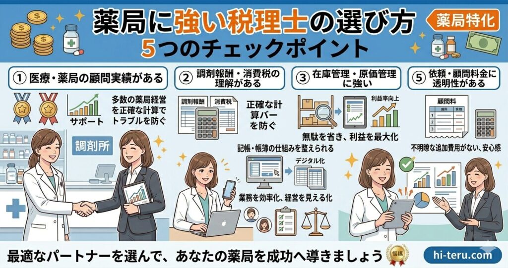 薬局に強い税理士の選び方