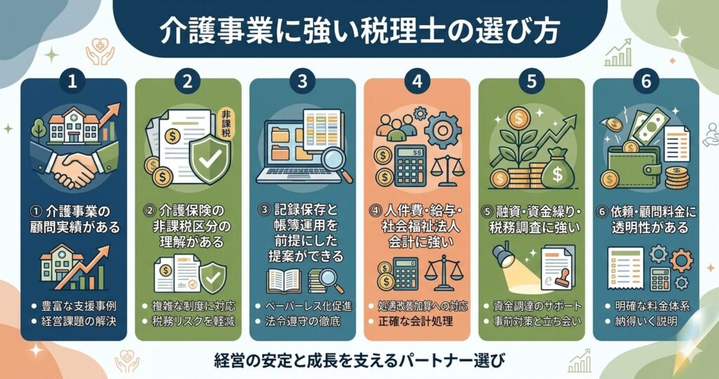 介護事業に強い税理士の選び方
