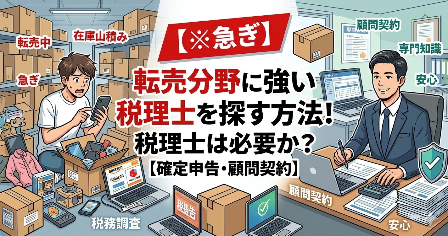 転売分野に強い税理士を探す方法