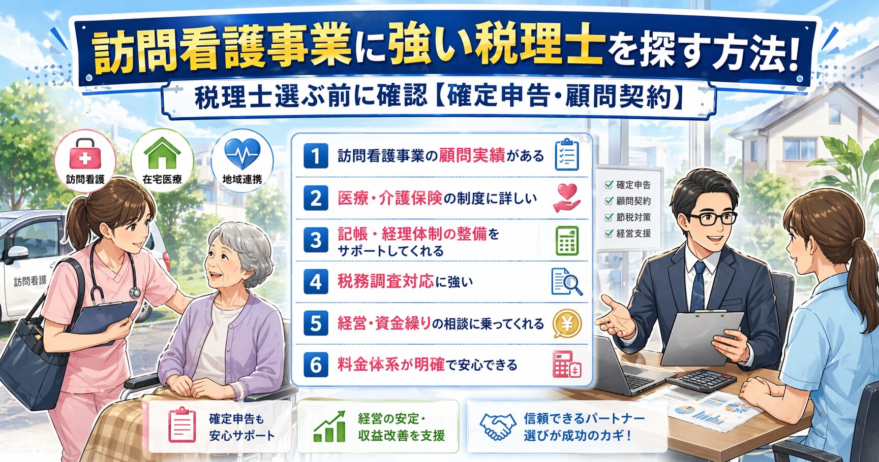 訪問看護に強い税理士を探す方法