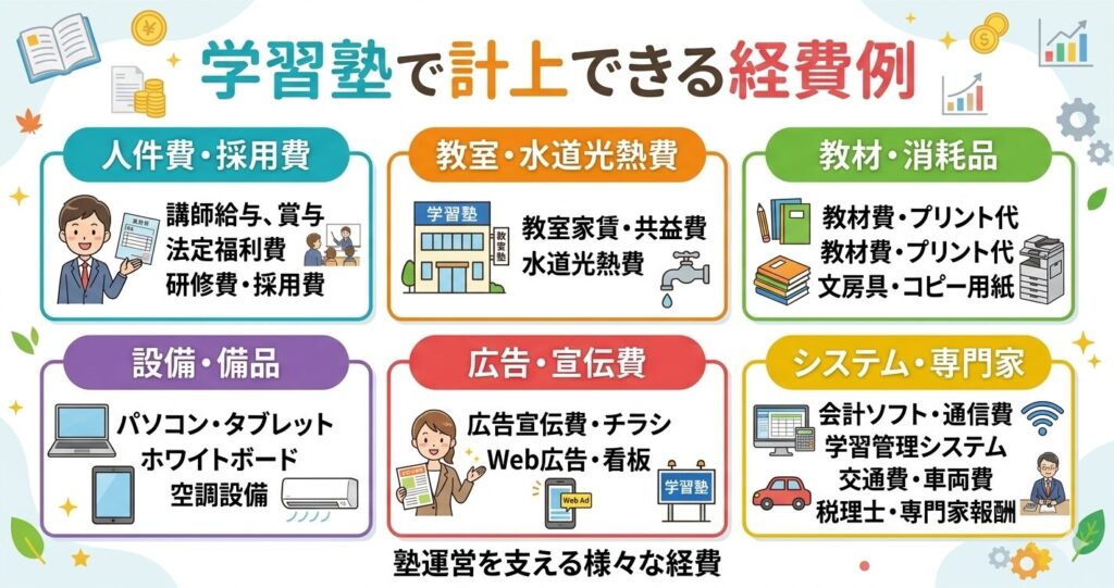 学習塾で計上できる経費