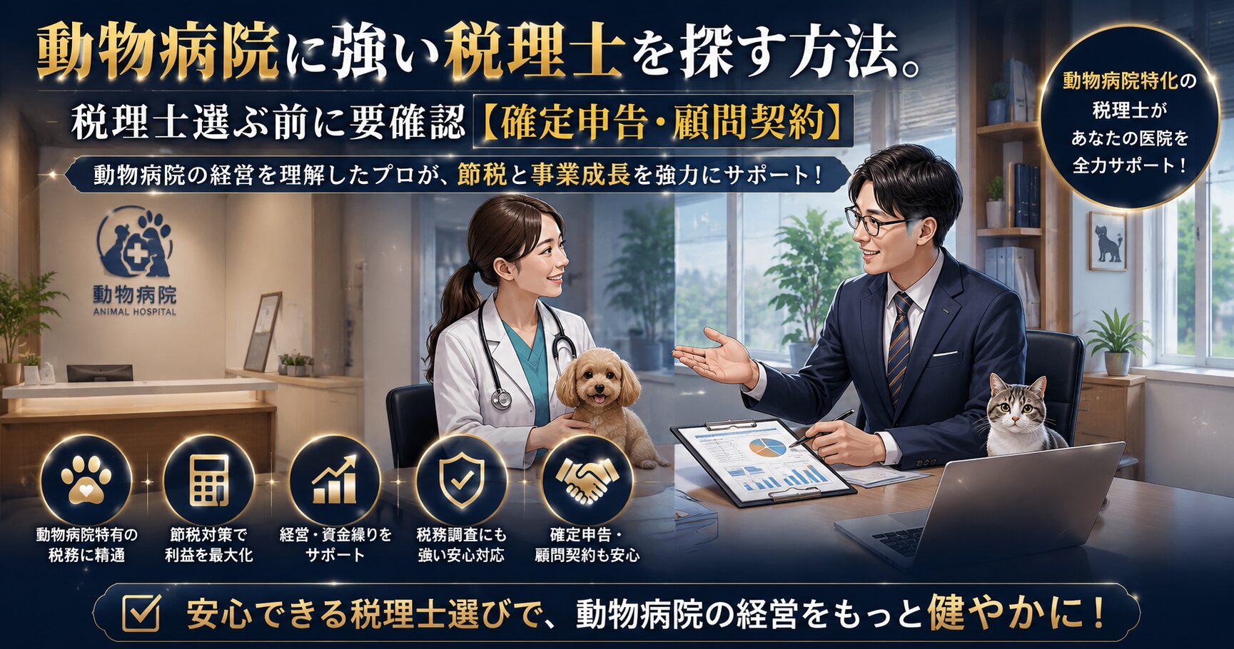 動物病院に強い税理士を探す方法