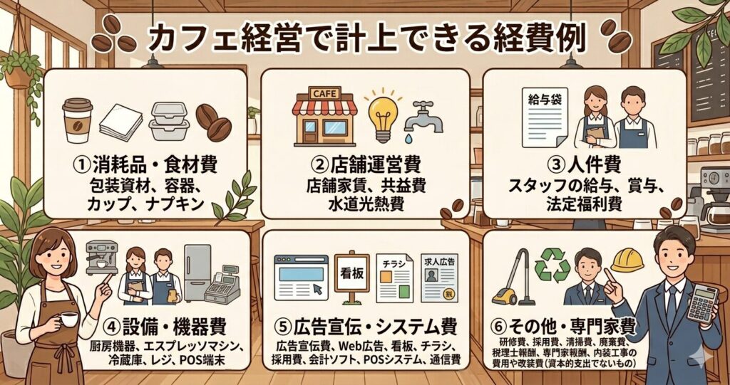 カフェ経営で計上できる経費