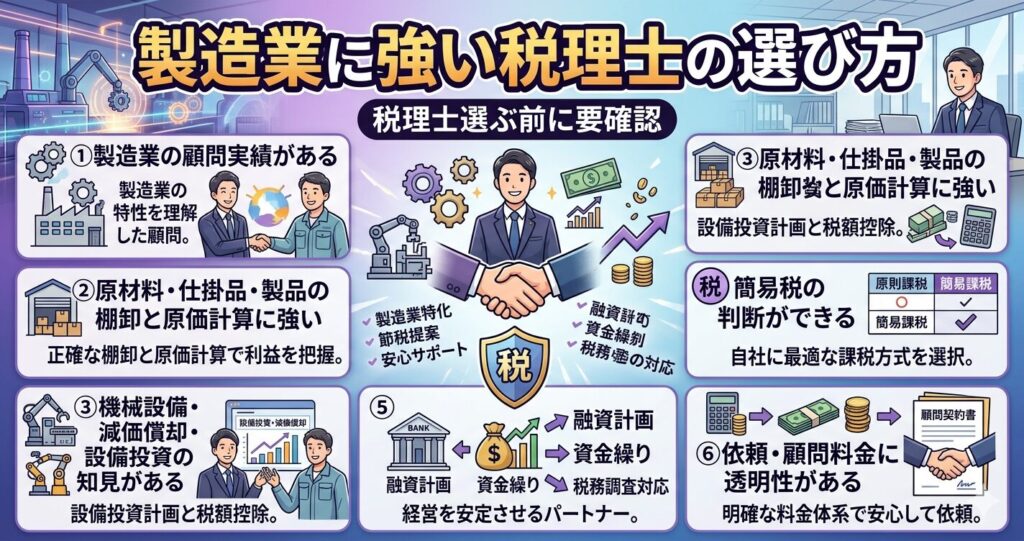 製造業に強い税理士の選び方