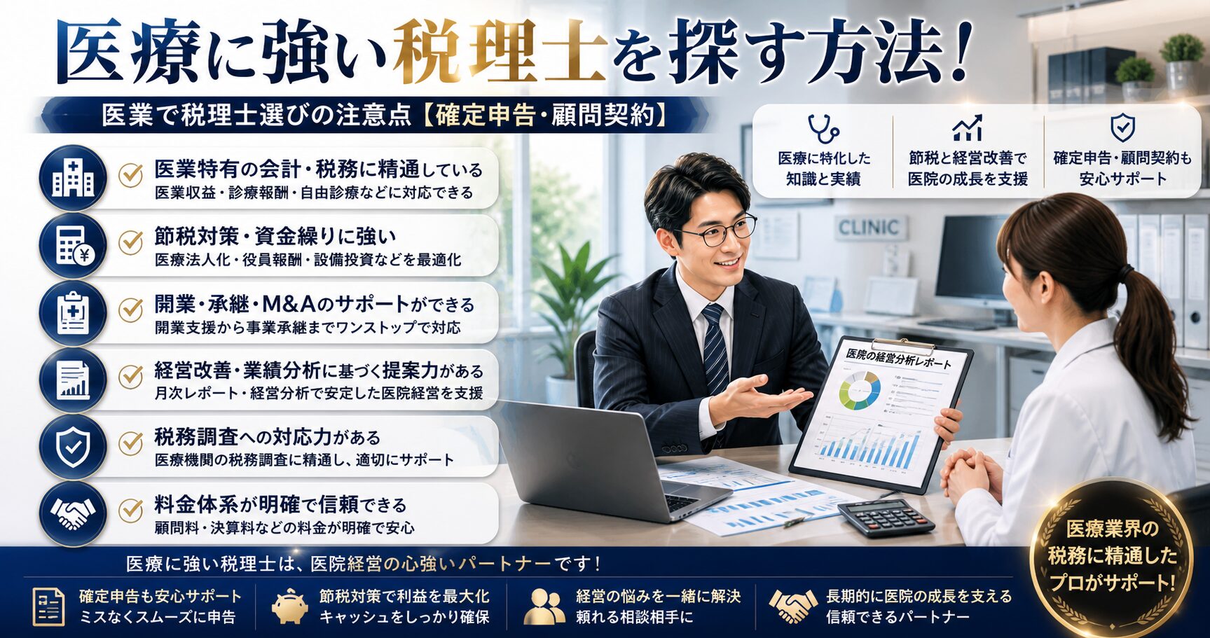 医療に強い税理士の選び方