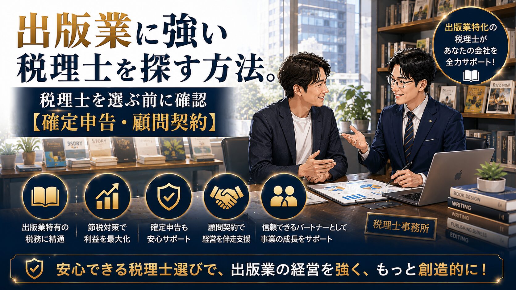 出版業に強い税理士の選び方