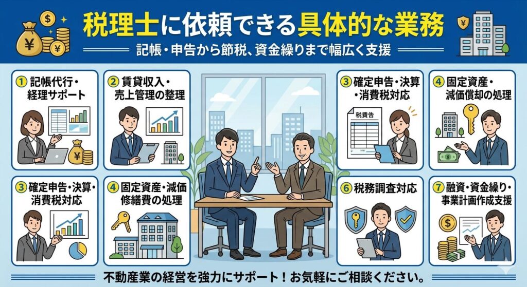 不動産業で税理士に依頼できる具体的な業務