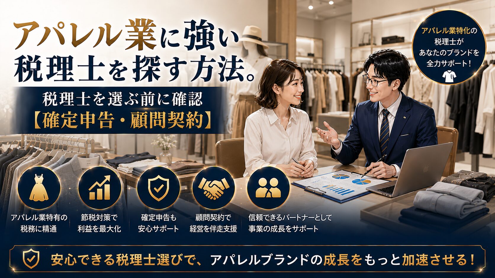 アパレル業に強い税理士の選び方