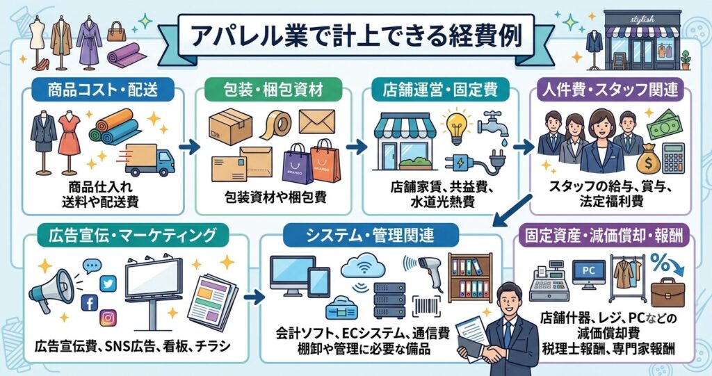 アパレル業で計上できる経費
