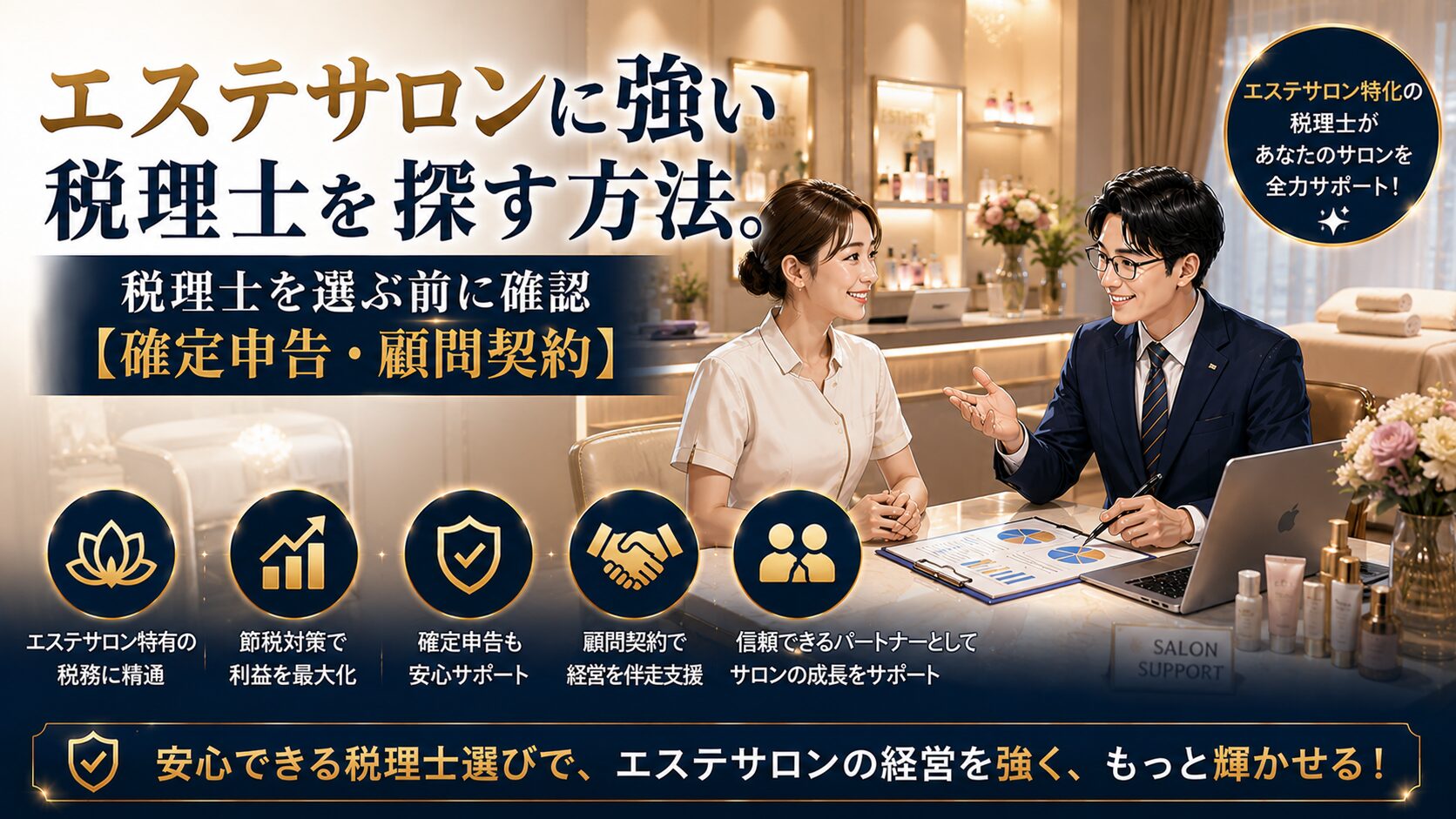 エステサロンに強い税理士の選び方