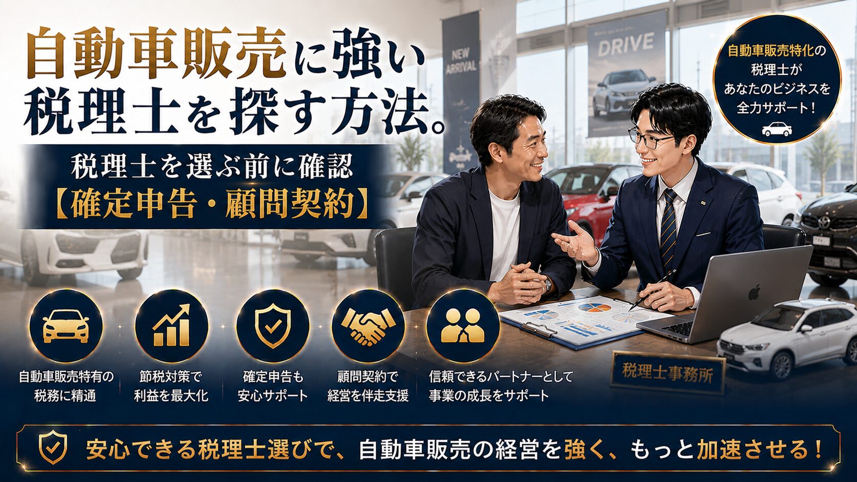 自動車販売に強い税理士の選び方