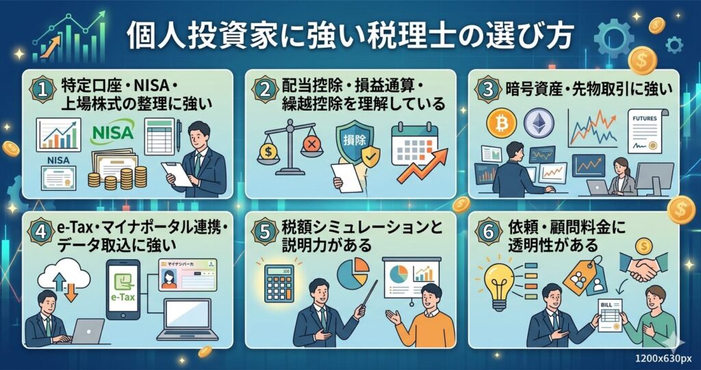 個人投資家に強い税理士の選び方