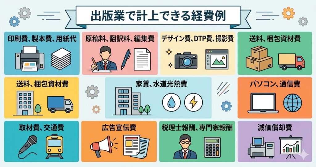 出版業で計上できる経費
