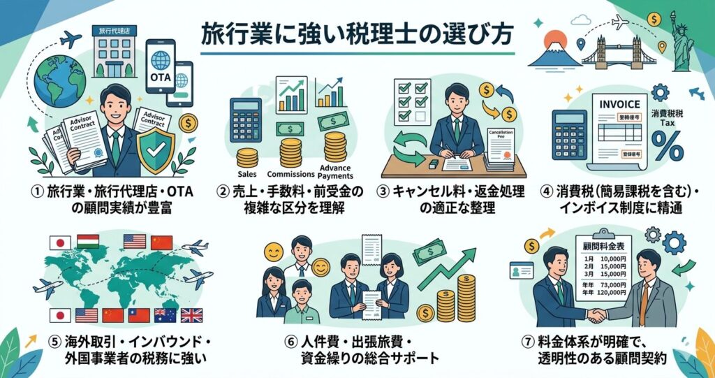 旅行業に強い税理士の選び方