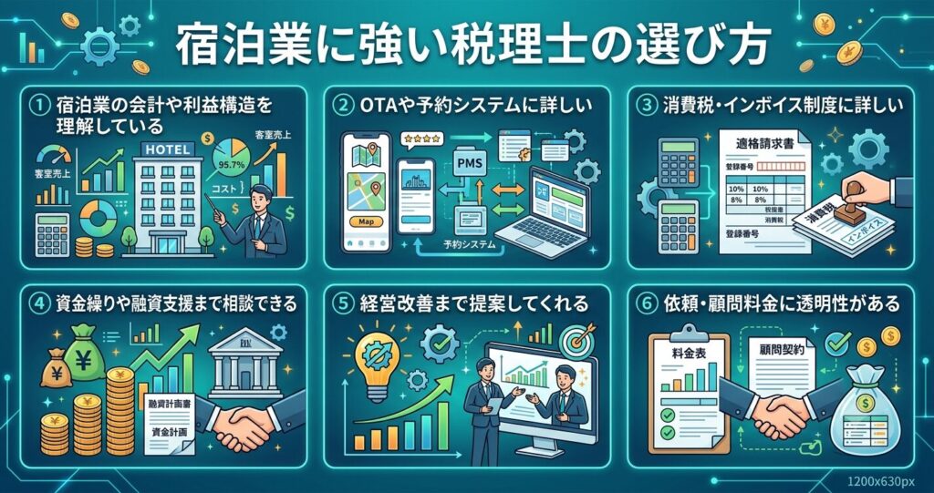 宿泊業に強い税理士の選び方