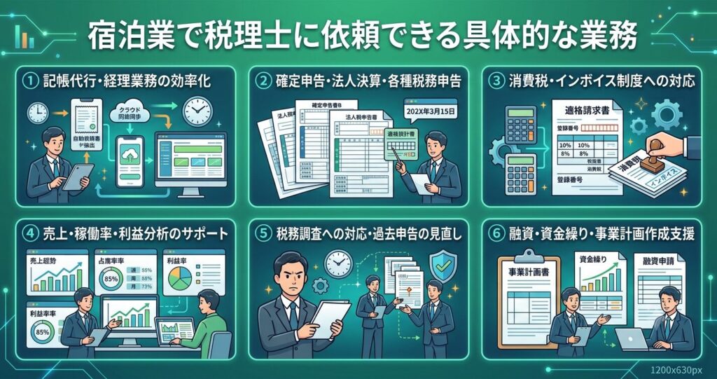 宿泊業で税理士に依頼できる具体的な業務