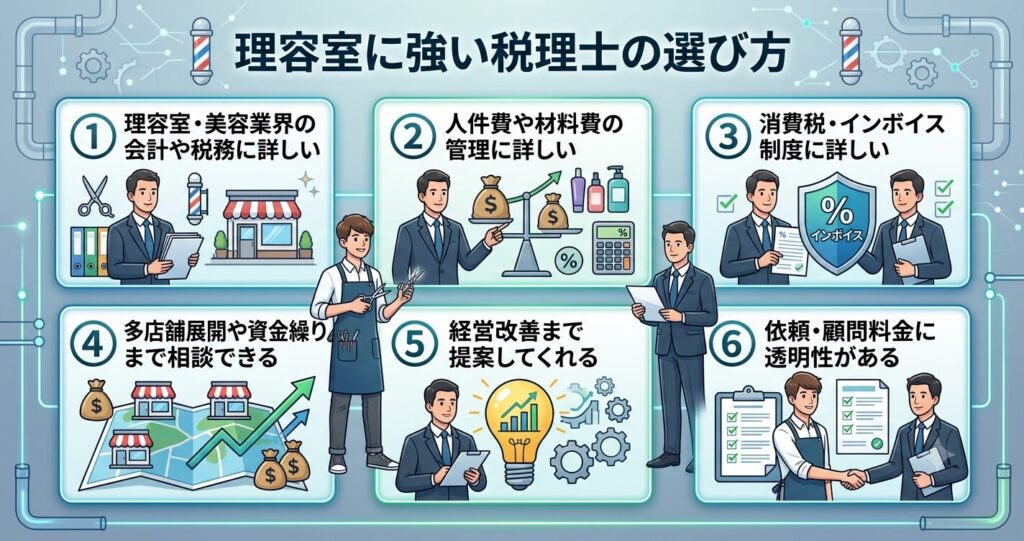 理容室に強い税理士の選び方