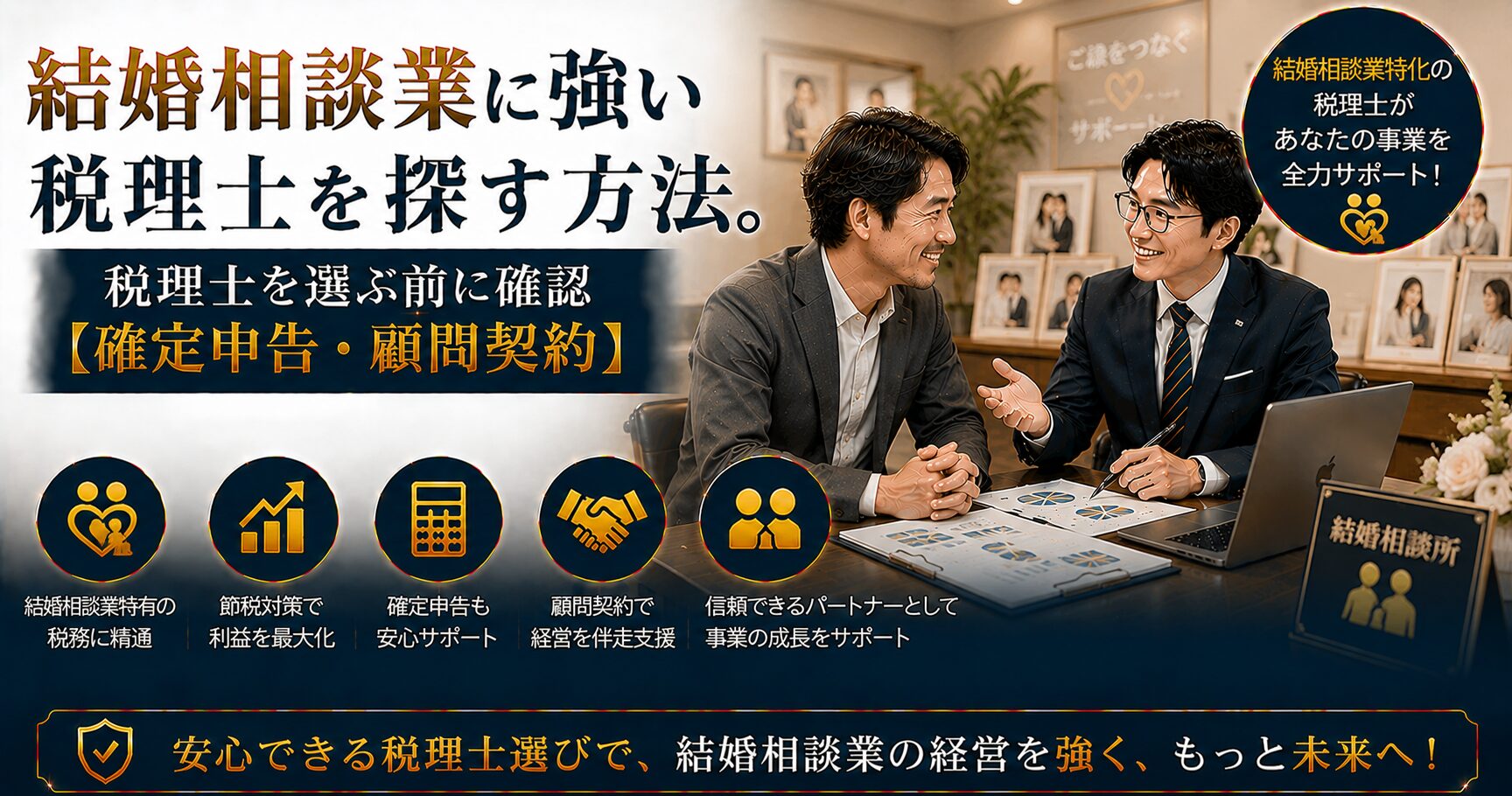結婚相談業に強い税理士の選び方