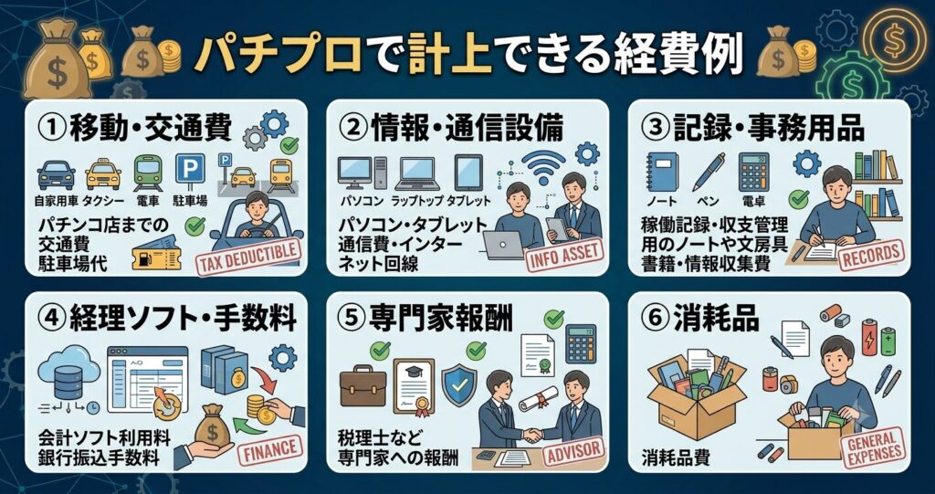 パチプロで計上できる経費
