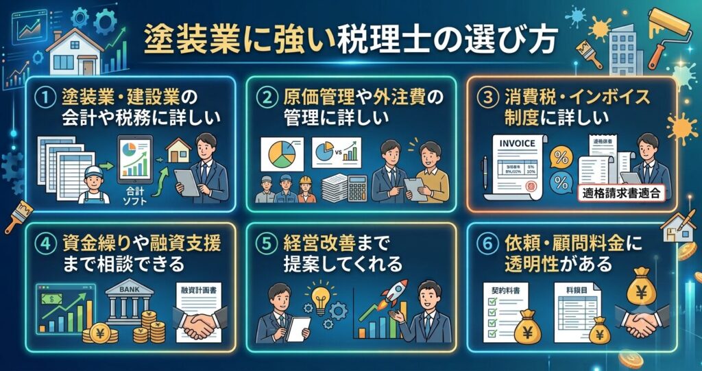 塗装業に強い税理士の選び方