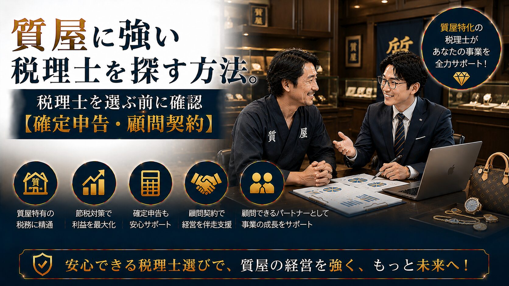 質屋に強い税理士の選び方