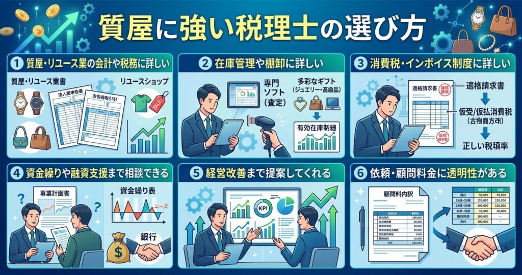 質屋に強い税理士の選び方