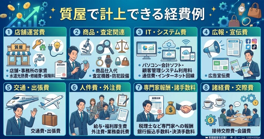 質屋で計上できる経費