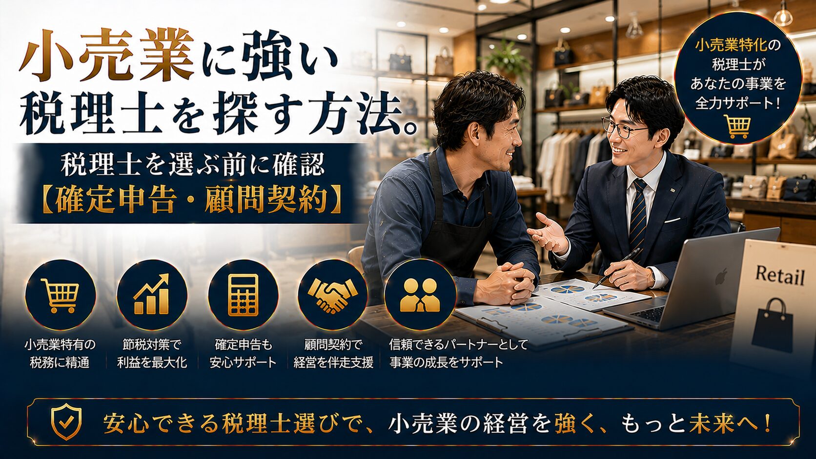 小売業に強い税理士の選び方