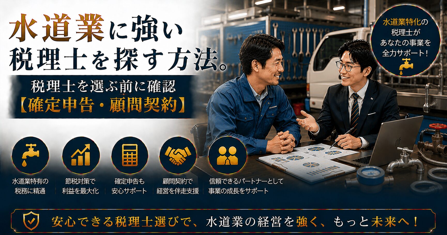 水道業に強い税理士の選び方