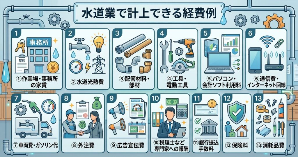 水道業で計上できる経費