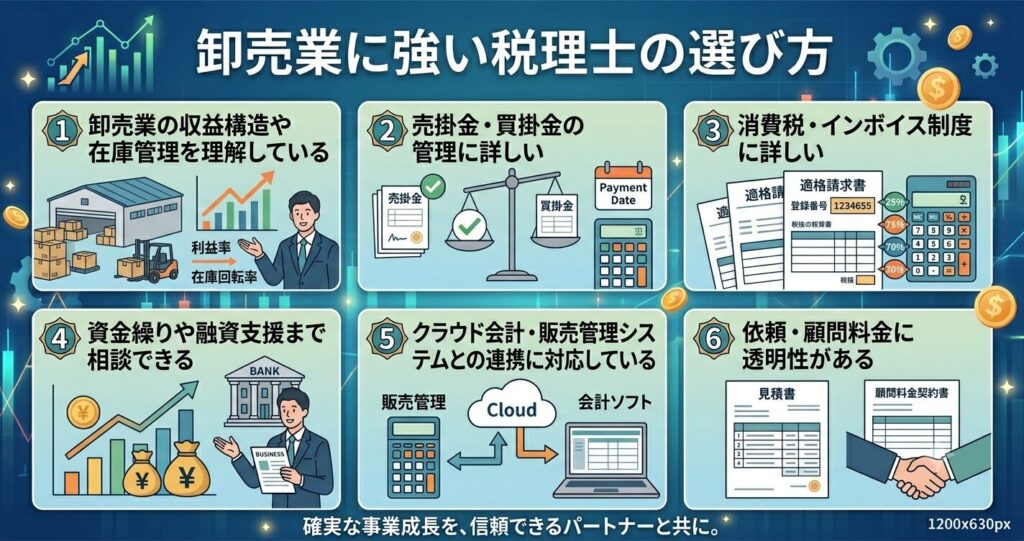 卸売業に強い税理士の選び方