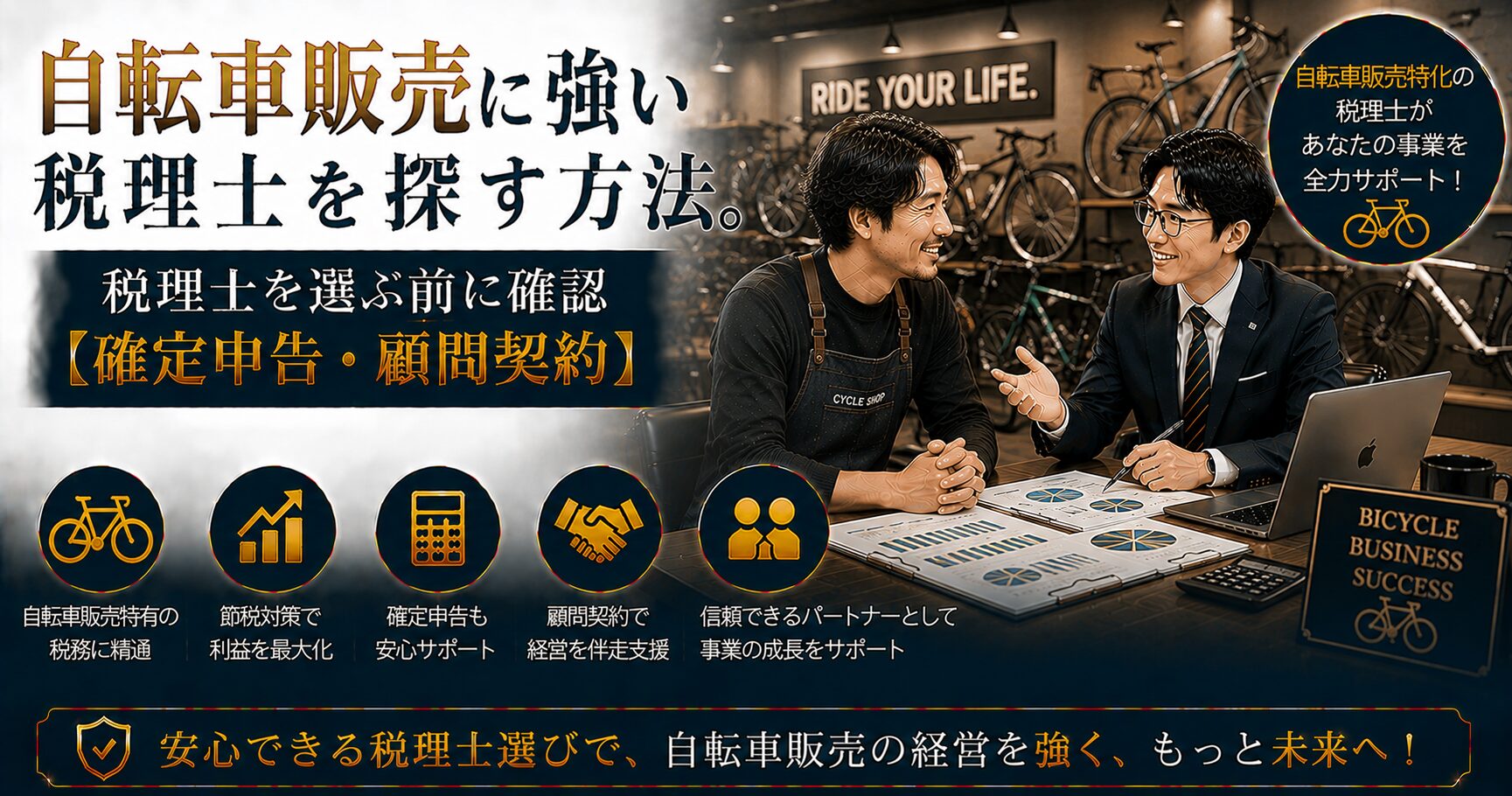 自転車販売に強い税理士の選び方