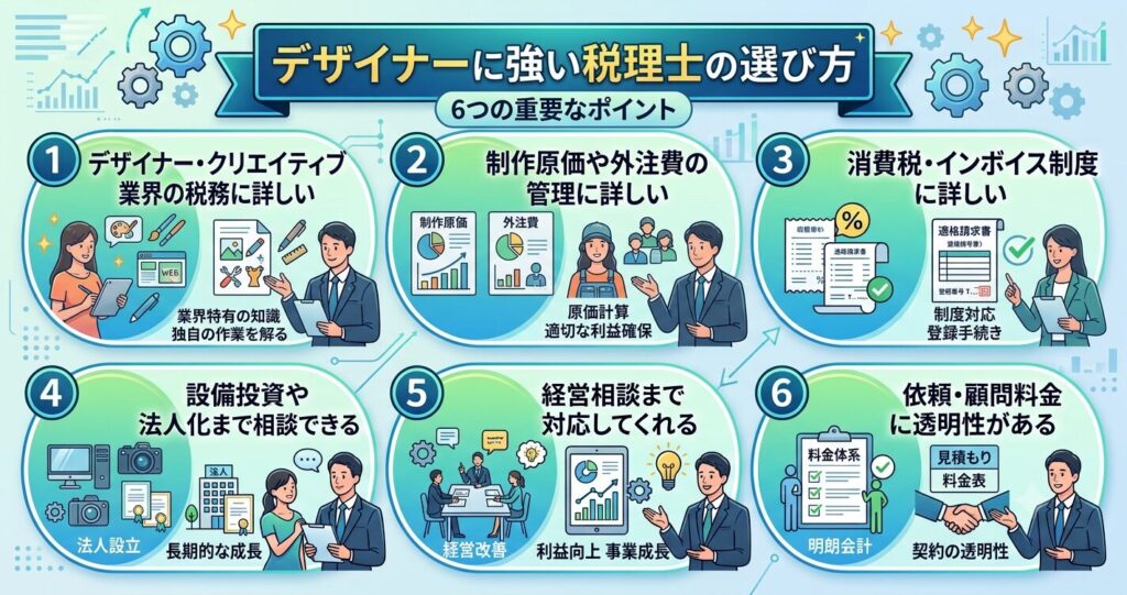 デザイナーに強い税理士の選び方