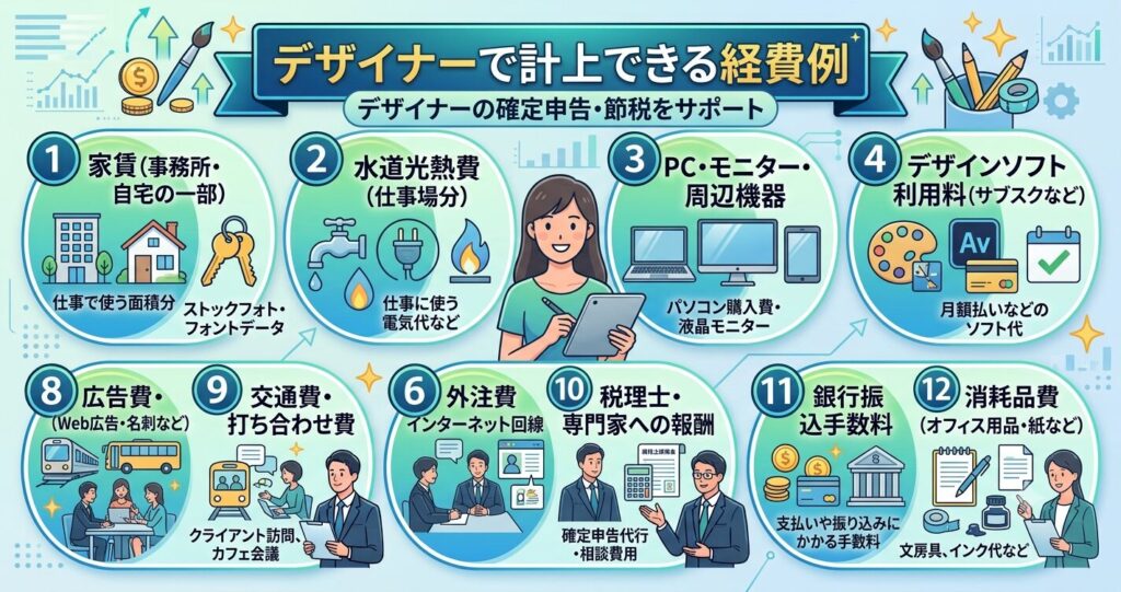 デザイナーで計上できる経費