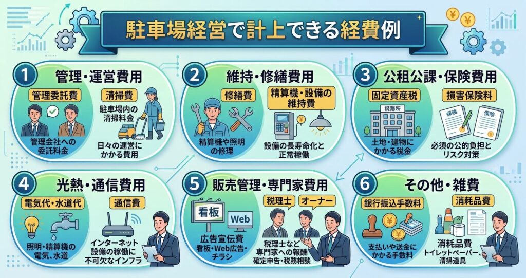 駐車場経営で計上できる経費