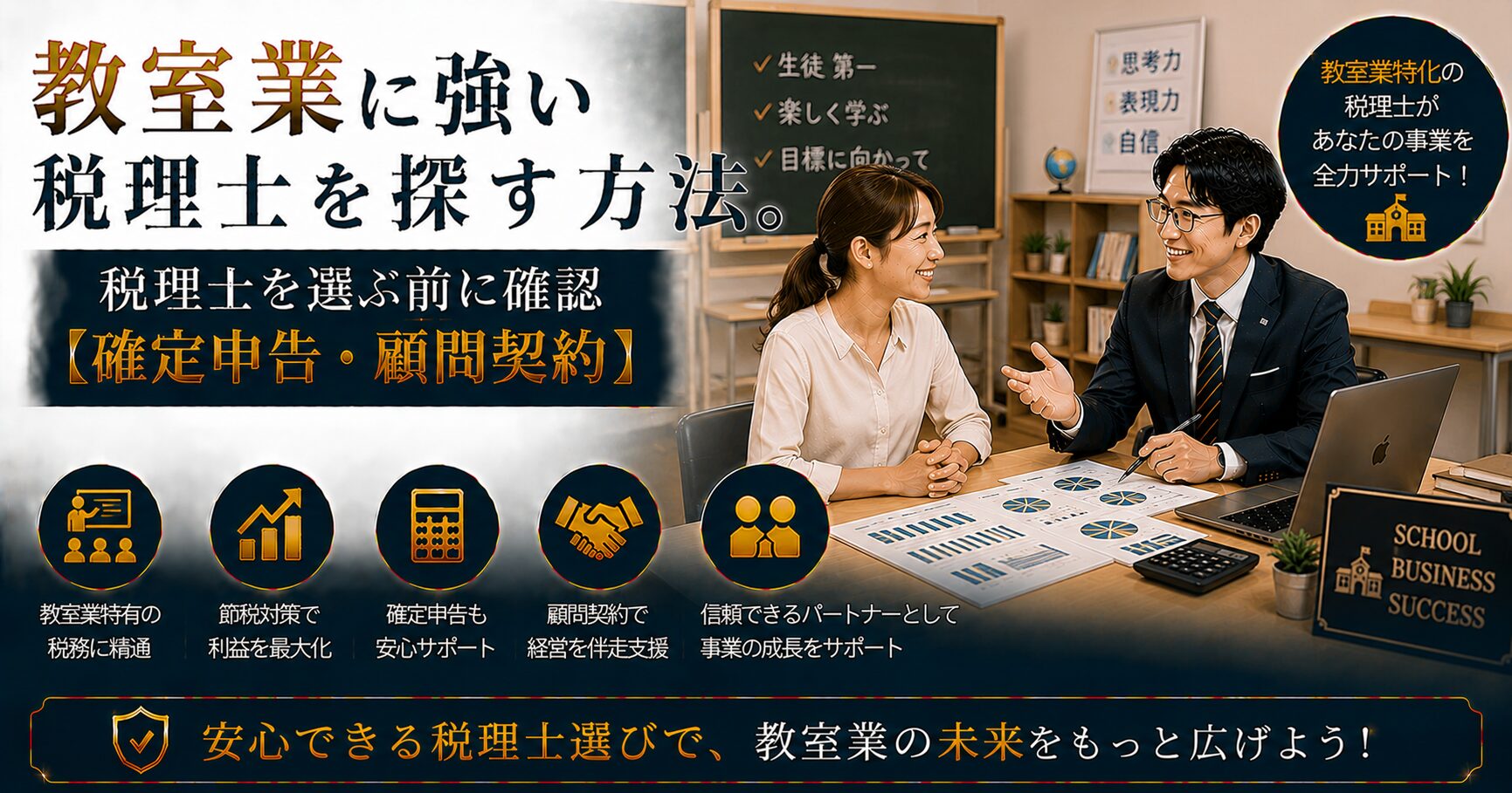 教室業に強い税理士の選び方