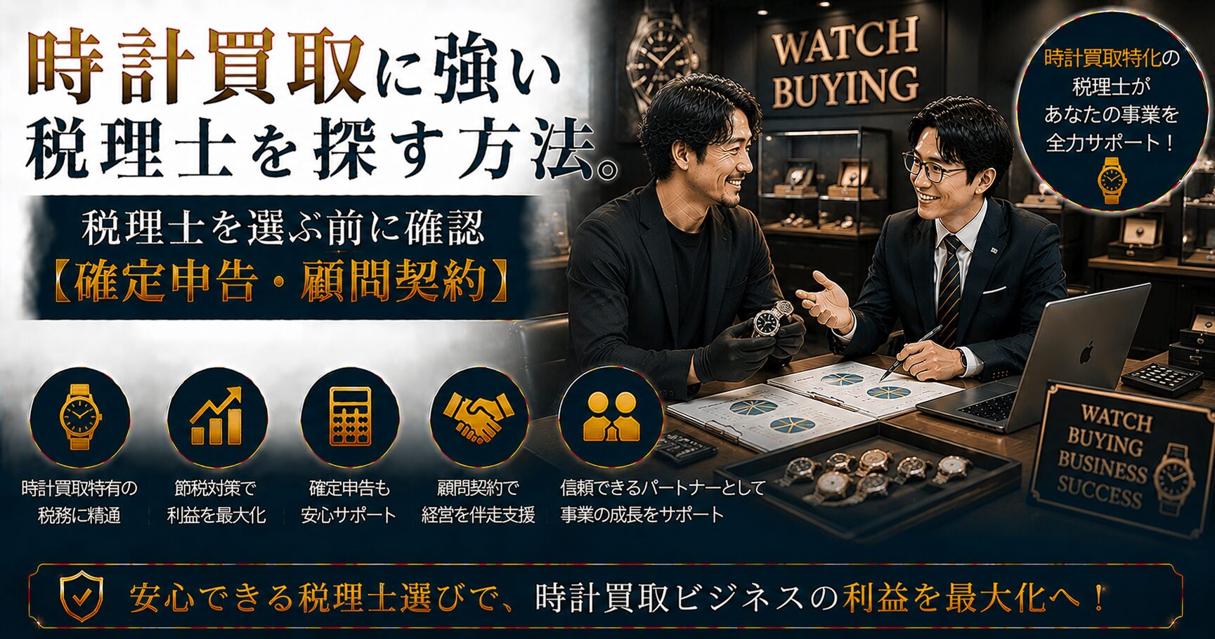 時計買取に強い税理士の選び方