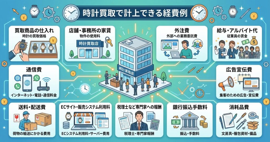 時計買取で計上できる経費