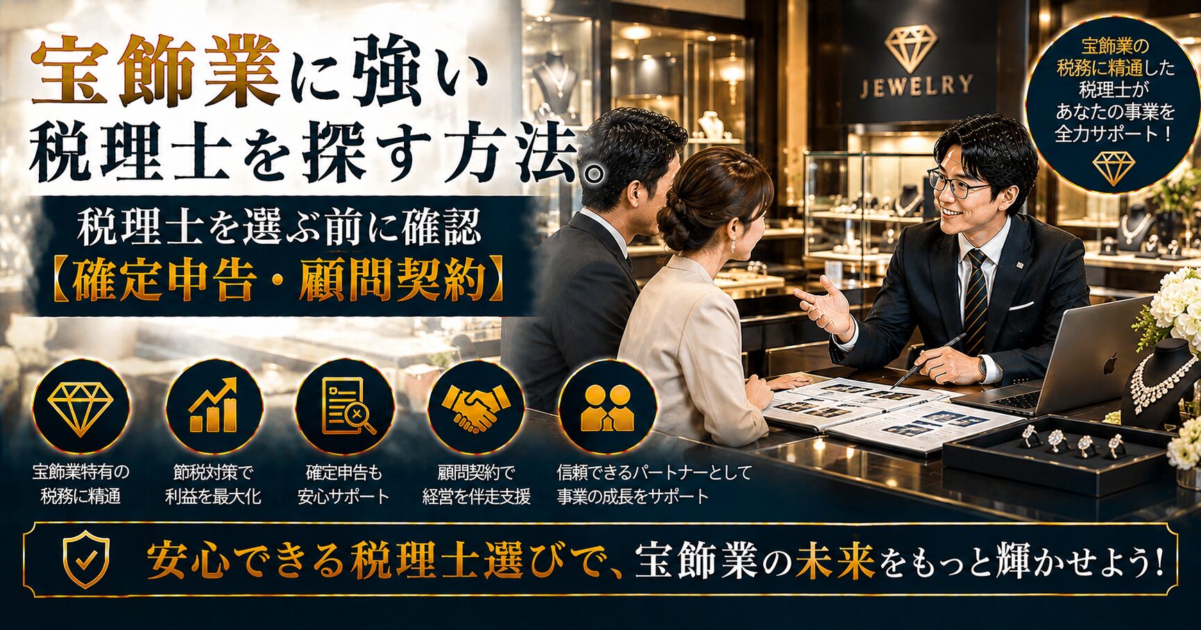 宝飾業に強い税理士の選び方